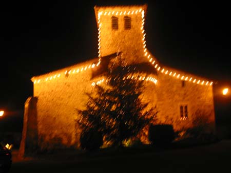 Eglise Chambost illuminée